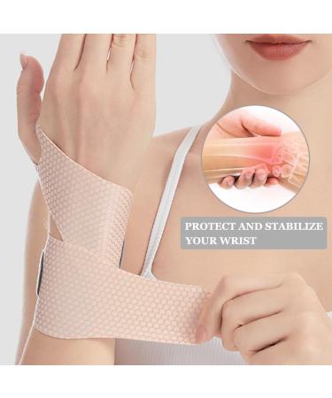 Ultra-Thin Wrist Brace (2Pcs) - Lightweight Compression Support for Carpal Tunnel Arthritis Tendonitis & Pain Relief - Elastic Wrist Wraps for Sports & Workouts (Skin Tone - Buy Online on GoSupps.com
