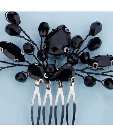 Deniferymakeup Rhinestone Teardrop Hair Comb - Bridal Hair Accessory for Women - Crystal Headpiece for Parties - Buy Online on GoSupps.com