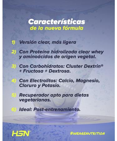 HSN Evorecovery Muscle Recovery | All in One for Sports | Carbohydrates Hydrolyzed Protein Essential Amino Acids Minerals | Gluten Free Lemon Flavor 500g - Buy Online on GoSupps.com