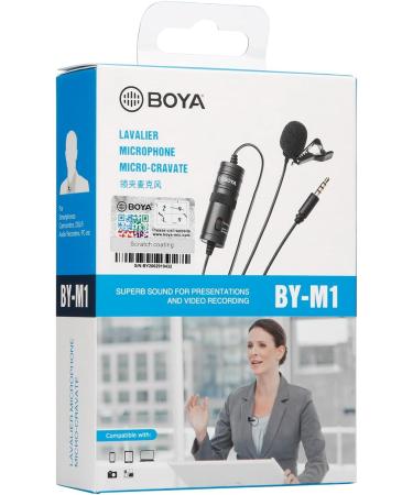 BOYA BY-M1 Electret Condenser Microphone w/ 1/4 Adapter - for Smartphones, iPhone, DSLR, PC - Buy Online on GoSupps.com