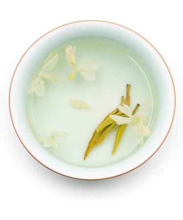 Oriarm Bi Tan Piao Xue Jasmine Tea Loose Leaf 165g Tin Can - Chinese Mao Feng Green Tea with Jasmine Flowers - Yuqian 1st Grade - Buy Online on GoSupps.com