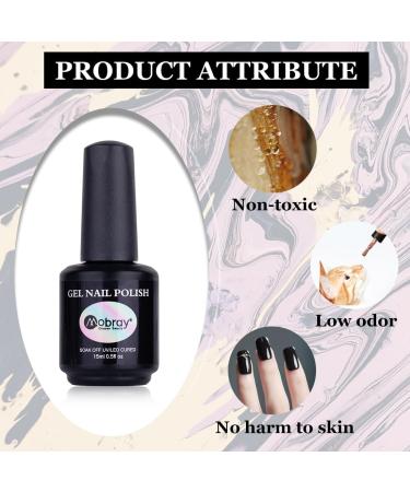 Mobray Gel Nail Polish Black Color Gel Polish 15ML Nail Varnish Soak off U V Nail Gel Varnish Salon Nail Art Manicure for Women - Buy Online on GoSupps.com