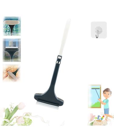 2 in 1 Mesh Cleaner Brush Multifunctional Screen Brush Multifunctional Window Screen Cleaning Brush with Handle Extendable Window Screen Cleaner Brush with Wet and Dry Dual-Use (White)