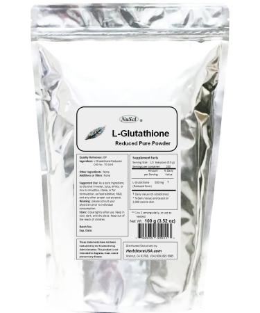 L-Glutathione Reduced Powder Powerful Antioxidant Immune Support (100 Grams (3.52 oz)) 100 Gram (3.52 Ounce)