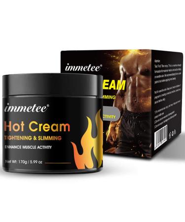 immetee Hot Cream Sweat Fat Burning Gel Weight Loss Cream Muscle Enhancer Cream For Shaping Waist Abdomen and Buttocks Slimming Cream. 170 g (Pack of 1)