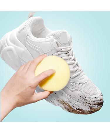 Multipurpose Cleaning Cream 260g Multi-functional Stain Removal Cleaner with Sponge Shoes Decontaminate Solid Cleaning Paste White Shoe Cleaning Cream for Shoes Clothes - Buy Online on GoSupps.com