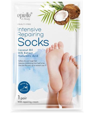 Epielle Moisturizing Socks and Gloves - 5 Pairs for Hand and Foot Care | Skincare Gifts for Her | Stocking Stuffer - Buy Online on GoSupps.com