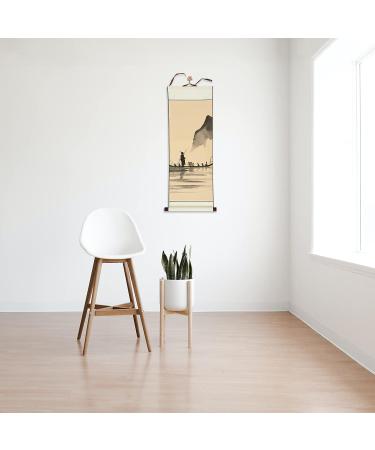 ARTIBETTER Hanging Chinese Xuan Paper Scroll - 31 x 13 Inch Blank Calligraphy Scroll for Home Decor - Golden Chinese Painting Paper - Buy Online on GoSupps.com