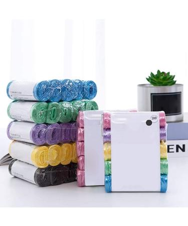 5Roll 100 Pieces Kitchen Toilet Household Disposable Garbage Bag Flat Mouth Garbage Bags Pink - Buy Online on GoSupps.com