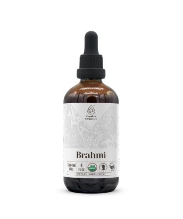 Brahmi USDA Organic | Alcohol-Free Extract, Organic Herbal Drops, Supplement | Tincture Made from 100% Certified Organic Brahmi (Bacopa Monnieri) Dried Herb 4 oz 4 Fl Oz (Pack of 1)