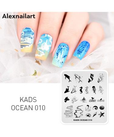 Alexnailart Ocean Mermaid Shell Nail Stamping Plates - DIY Nail Design Templates & Transfer Tools - Perfect for Manicure - Buy Online on GoSupps.com