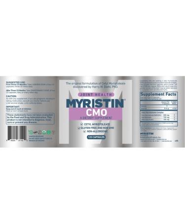 Myristin Cetyl Myristoleate (CMO) Capsules - 120 Count | Premium Joint Support & Anti-Inflammatory Supplement - Ships Internationally - Buy Online on GoSupps.com