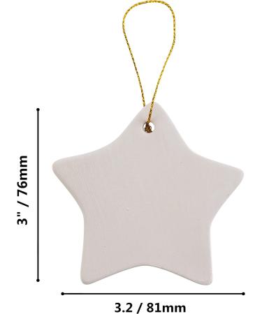 DIY Ceramic Bisque Star Ornaments - 12 Pack for Christmas Tree Decoration - Buy Online on GoSupps.com