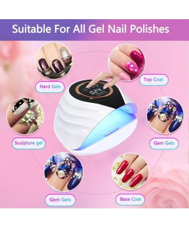 UV LED Nail Lamp 268W Fast Dryer Nail Curing Light with 66 LEDs Auto Sensor Portable Handle Nail Dryer 5 Timer Setting Larger Space - Buy Online on GoSupps.com