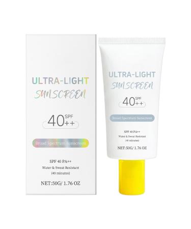 YNPQTDS Moisturizing Sunscreen 50 Grams UV Protective Moisturizing Sunscreen Broad Spectrum Lightweight Skin Care Without Oil NonGreasy For Women And Men Everyday