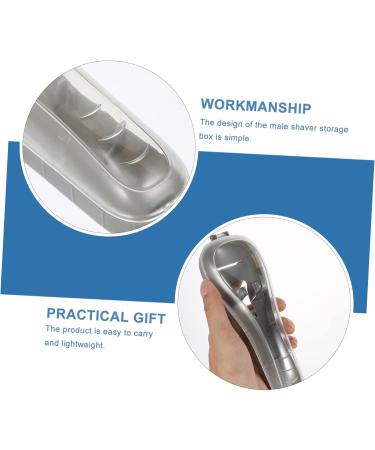 Frcolor Box Razor Storage Case for Men & Women - Portable Shaving Bag 16.5x6x3.5cm Gray | International Shipping - Buy Online on GoSupps.com