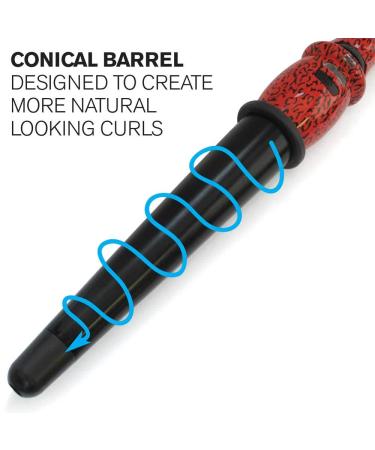 Corioliss Conical Glamour Wand - Red Leopard Tourmaline Ceramic Barrel Professional Hair Curling Wand with Heat Resistant Glove & 2 Year Warranty - Shop Internationally - Buy Online on GoSupps.com