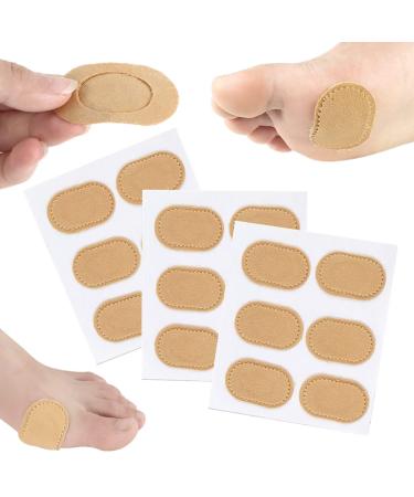 Jiuxuerim 18 Pieces Bunion Cushions Pad Strong Adhesive Fabric Toe and Foot Bunion Protector Pads for Relief Bunion Pain Callus Chafing Friction