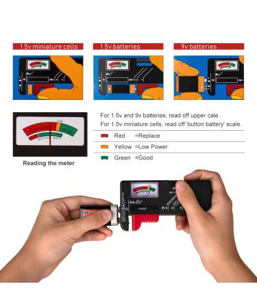 Universal Battery Tester BT-168 | Small Battery Checker for AAA AA C D 9V & Button Cell - Ideal for Household Use - Buy Online on GoSupps.com