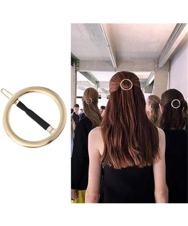yangzerang Circle Hair Clip Minimalist Hair Clip for Women Girls Barrette Hollow Round Gold Tone Hair Clamp French Style Hairpin Geometry Metal Hair Accessories - Buy Online on GoSupps.com