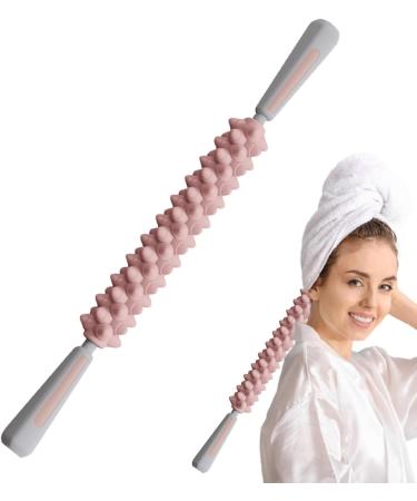 Gruwkue Body Massage Bars - Muscle Roller Massager for Relaxation | Ideal for Back Thighs Neck | Portable Manual Massager for Yoga Travel & Gym | Pink - Buy Online on GoSupps.com