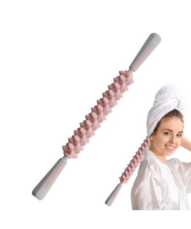 Body massage sticks massage stick women men relax body muscle roller - comfortable massager for relaxing neck thighs multifunctional for school gym yoga pink
