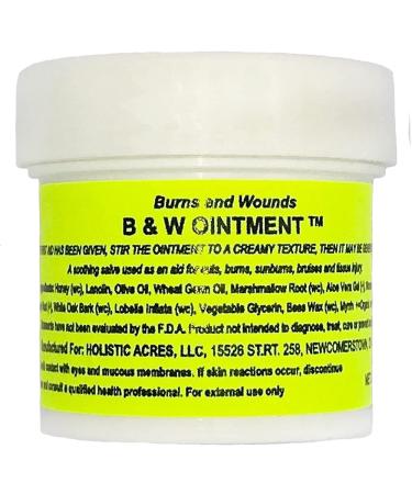 B&W Ointment - Burn and Wound Ointment - Amish Made Burn Salve - 1 OZ