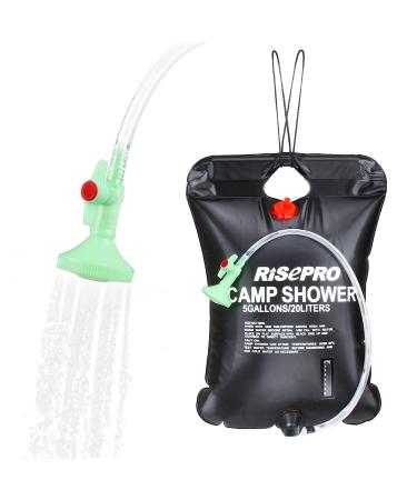 Solar Shower Bag, RISEPRO 5 gallons/20L Solar Heating Camping Shower Bag Temperature Indicator Hot Water 45C Hiking Climbing C1004 - Buy Online on GoSupps.com