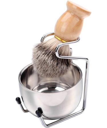 Men's Shaving Set: Bamboo Razor Tool Container Shaving Bowl Rack & Brushes - Manscaping Essentials - Buy Online on GoSupps.com