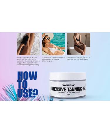 VANERIA Self Tanner Gel Medium Brown | Instant Sunless Tanning with Natural Ingredients | 100g - Buy Online on GoSupps.com