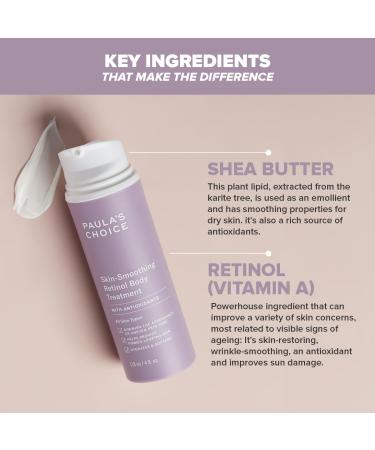 Paula's Choice Skin Smoothing Retinol Body Lotion - Anti-Aging Hydrating Non-Fat Moisture with Shea Butter - 118 ml for All Skin Types - Buy Online on GoSupps.com