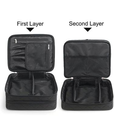 ONEGenug Large Travel Cosmetic Bag for Women & Girls - Black Makeup Organizer - Perfect for International Shipping - Buy Online on GoSupps.com