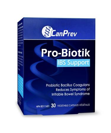 CanPrev - Pro-Biotik IBS Support 30 v-caps - Source of Probiotics Helps Support Intestinal and Gastrointestinal Health - Helps Provide Gentle Relief of Constipation and Irregularity in Adults