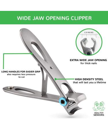 Healthy Seniors Nail Clipper Set - Thick Nail Solution for Diabetics & Arthritis - Buy Online on GoSupps.com
