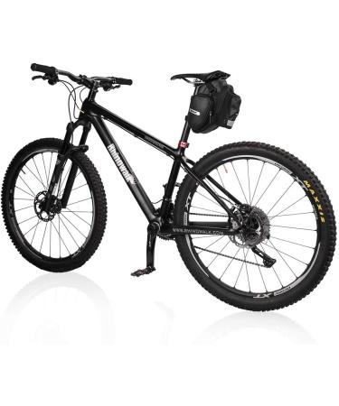 Rhinowalk Waterproof Bike Saddle Bag with Bottle Pocket - Large Under-Seat Storage - Black - Buy Online on GoSupps.com