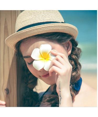 Hawaii Flowers Hair Clip Set | 10-Piece Plumeria & Hibiscus Foam Hairpins for Girls & Women | Beach Party & Wedding Decoration - Buy Online on GoSupps.com