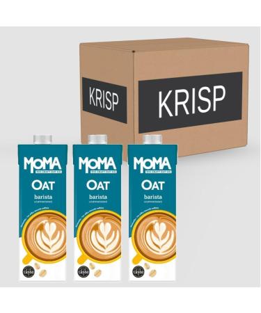3 x 1L Unsweetened Oat Milk Wholegrain Drink Non Dairy Vegan Vitamin D3 B12 B2 Milk Alternative - Buy Online on GoSupps.com