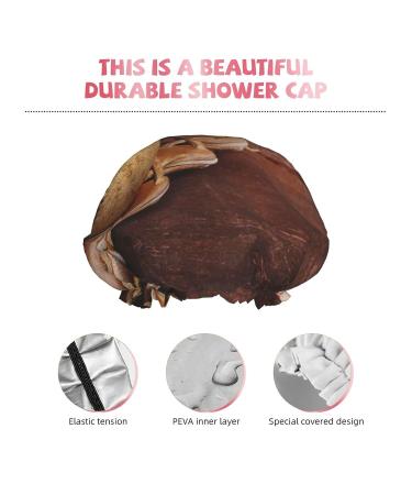 Retro Baseball Printed Waterproof Shower Cap for Women - One Size Fits All - Buy Online on GoSupps.com