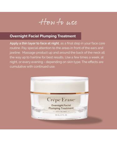 Crepe Erase Advanced Overnight Plumping Facial Treatment - 1.7 Oz with TruFirm Complex and 9 Super Hydrators - Buy Online on GoSupps.com