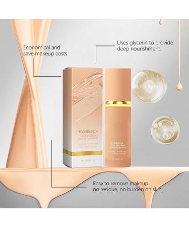 Cream Foundation 4 in 1 Liquid Foundation Cosmetic Foundation Waterproof and Sweatproof Foundation Suitable for All Skin Types - Buy Online on GoSupps.com