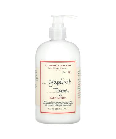 Stonewall Kitchen Grapefruit Thyme Hand Lotion 16.9 Ounce Bottle
