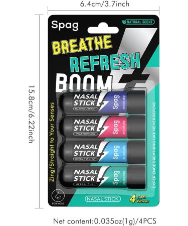 LAMUSELAND Essential Oil Nasal Inhaler Natural and Organic Plant 6 Flavors Nasal Stick Energy Bar for Sinus & Congestion Relief Daily Relaxation and Energy Boost (Multi-4) - Buy Online on GoSupps.com