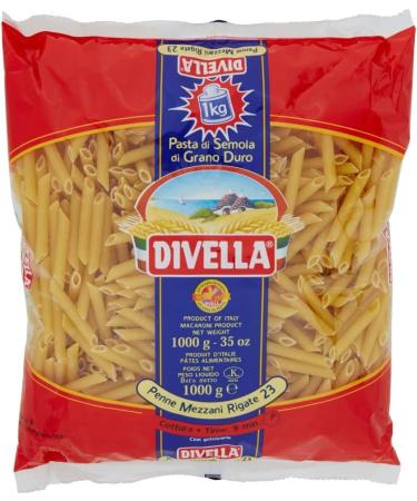  Italian Gourmet E.R. Divella Penne Mezzani Rigate N. 23 Durum Wheat Semolina Pasta 500 g + 400 g Box of 24 - Buy Online on GoSupps.com
