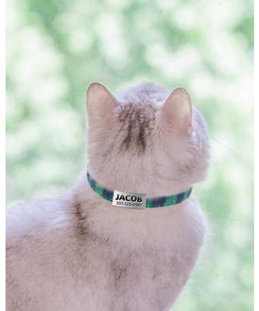 Shop TagME Green Cat Collar for Kittens - Personalized with Name & Phone Number Safety Clasp & Bell - 1 Pack - Buy Online on GoSupps.com