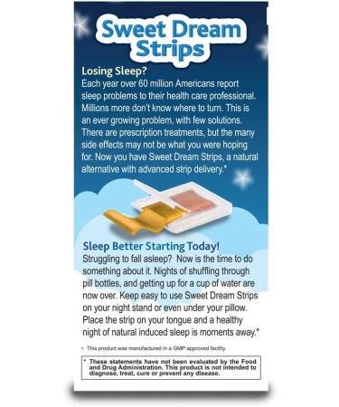 Essential Source Sweet Dream Strips Fast Dissolve Sleep Aid for Relaxation & Restful Nights, Melatonin Sleep Support, Rapid Absorption, Convenient Water-Free Strips, 24 Count - Buy Online on GoSupps.com