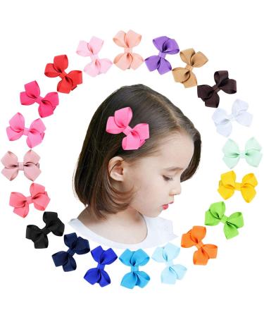 40 Pcs 2.5 Baby Girl Hair Clips - Little Hair Bows Rip Bands and Arches for Kids Hairdressing - Buy Online on GoSupps.com
