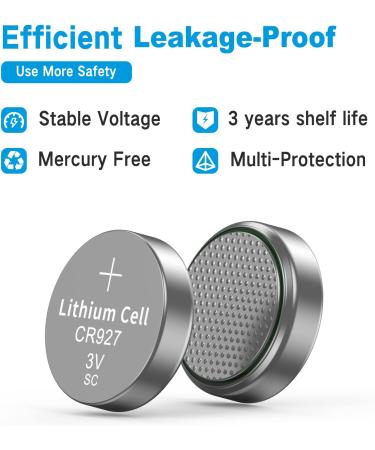 CR927 3V Lithium Battery DL927 BR927 5011LC LM927 KCR927 927 Button Coin Cell Calculators Watch Collar Light Batteries 10pcs - Buy Online on GoSupps.com