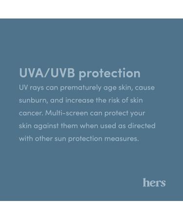 her Multi-Screen Mineral Sunscreen SPF 50+ - Daily Moisturizing Sunblock with UV, UVB, and Blue Light Protection - Buy Online on GoSupps.com