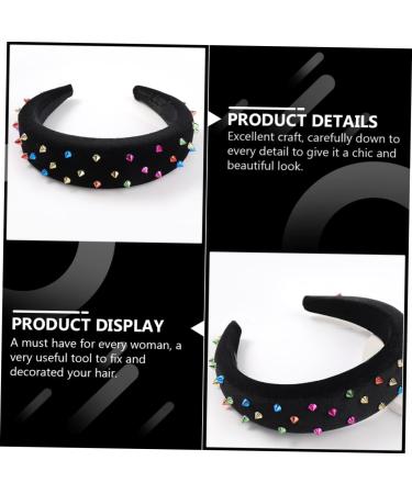 Mikinona Headband Sponge Hairband Hair Ribbon Eye Shadow Container Paper Fans Party Decorations Sponges Rivet Hair Hoop Hairpins Wide Sponge Hair Band Punk Costume Hairband Acrylic - Buy Online on GoSupps.com
