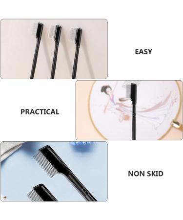LALAFINA Combs Separator Comb Brow Needle for Eyelashes Metal Brush Define Brushes Stainless Steel Grooming Stain Tool Women Makeup with Applicator Teeth Tools Separation Mascara Curler 14X2X0.5CM Black - Buy Online on GoSupps.com
